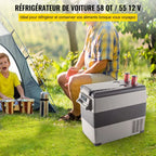 Mini Réfrigérateur Frigo Portable pour Voiture 55L