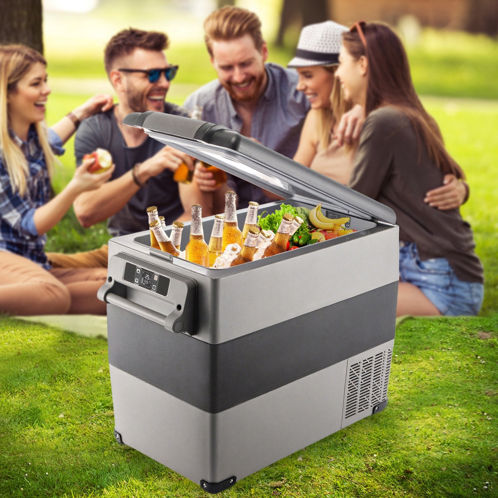 Mini Réfrigérateur Frigo Portable pour Voiture 55L